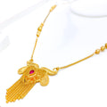 22k-gold-Heart Adorned Delightful Necklace  - 20"