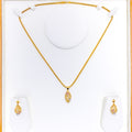 Vibrant Marquise Drop 22k Gold Pendant Set