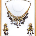 Royal Garnet Necklace Set 22k Gold 