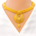 Special Beaded 22k Gold Bridal Necklace Set 