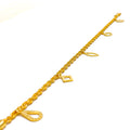 Stylish Rope Chain Charm 22k Gold Bracelet