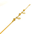 Vibrant Etched Star Charm 22k Gold Bracelet