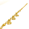 Contemporary Abstract Charm 22k Gold Bracelet