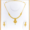 Glistening Chequered Motif Necklace Set