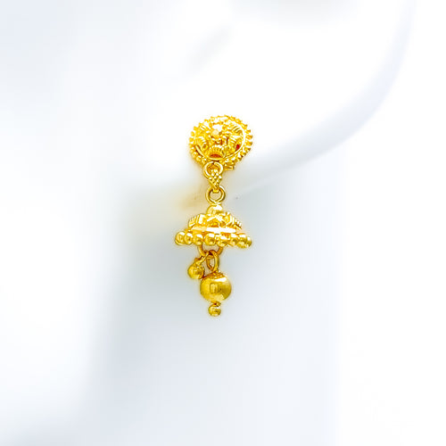 gold-lightweight-jhumki-earrings