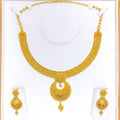 Classy Crescent 22k Gold Bridal Necklace Set 