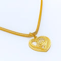 22k-gold-Stunning Heart Allah Pendant 