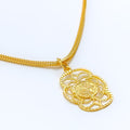 22k-gold-Decorative Wired Allah Pendant 