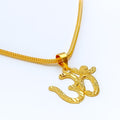22k-gold-Lovely Textured OM Pendant 