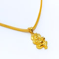 22k-gold-Refined Reflective Ganesh Pendant 