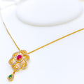 Timeless Fanned Floral 22k Gold Necklace