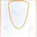 Fancy Twisted Long Bead Chain - 18"