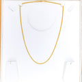 Four Sided Bead Chain - 18", 20", 22", 24" 22k Gold