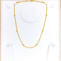 Orb Accented Bead Chain - 18", 20", 22", 24" 22k Gold