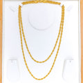 Fancy Twisted Long Bead Chain - 18"