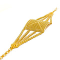 Magnificent Geometric 22K Gold Statement Bracelet 