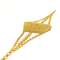 Traditional Floral Mandala 22K Gold Statement Bracelet 