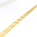 Dressy Double Link 22k Gold Coin Bracelet 