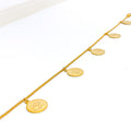 Dainty Dangling 22k Gold Coin Bracelet