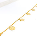 Dainty Dangling 22k Gold Coin Bracelet