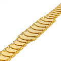 Impressive Elongated 22k Gold Coin Bracelet 