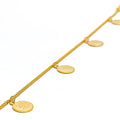 Thin Hanging 22k Gold Coin Bracelet