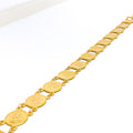 Elegant Draped 22k Gold Coin Bracelet 