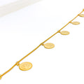 Evergreen Dangling 22k Gold Coin Bracelet 