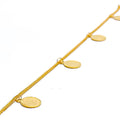 Posh Petite 22k Gold Coin Bracelet 