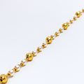 Lightweight Graceful 22k Gold Pearl Bracelet