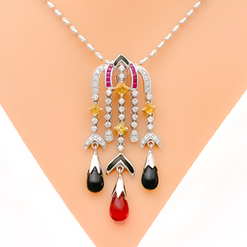 diamond-dangling-diamond-pendant-set-w-multi-color-tourmaline