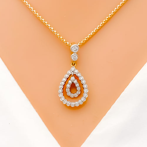  diamond-unique-dangling-open-drop-diamond-pendant-set