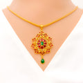 diamond-festive-vibrant-polki-pendant-set