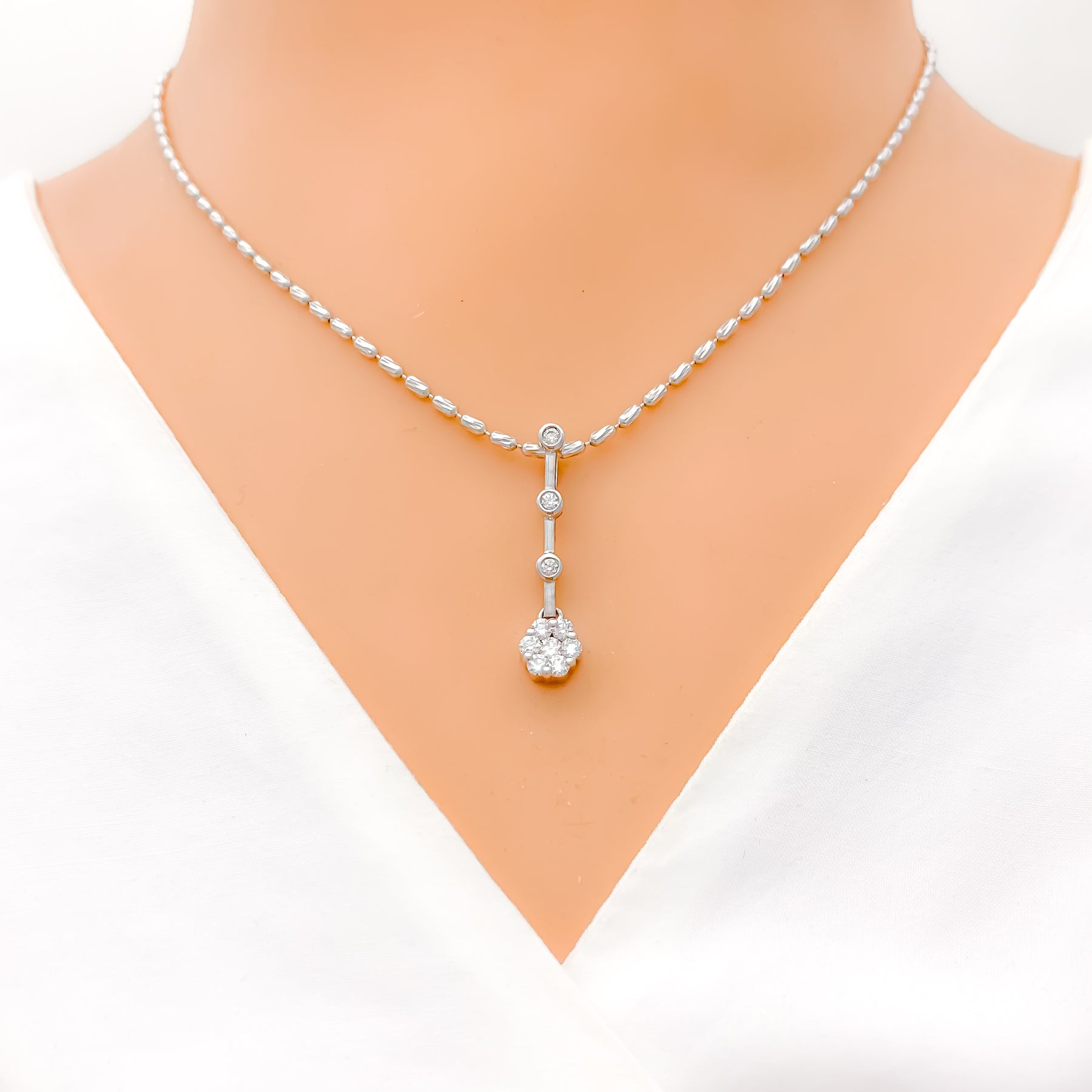 Polki Diamond Pendant with Beads - Jewellery Designs