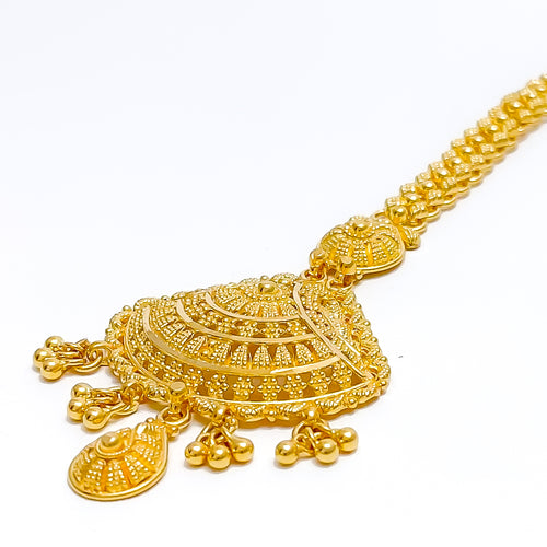 22k-gold-Classic Dangling Tassel Tikka 