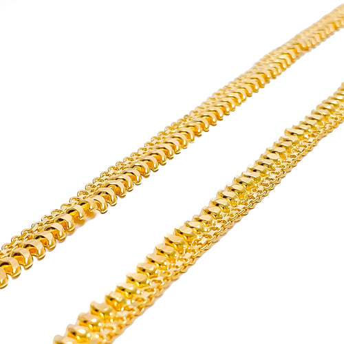Traditional Palatial Paisley 22K Gold Anklets