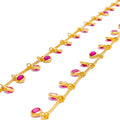 Gorgeous Graceful Dotted 22K Gold CZ Anklets