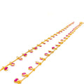 Gorgeous Graceful Dotted 22K Gold CZ Anklets