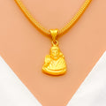 Graceful Etched Sai Baba Pendant