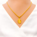 Exquisite Intricate Ganesha 22K Gold Pendant