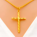 Large Twisted Cross Pendant