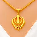 Shiny Sikh Khanda Pendant
