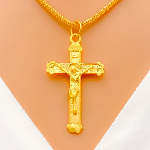 Embossed Cross Pendant