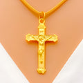 Distinct Embossed Cross Pendant