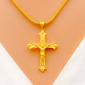 Graceful Dual Finish Cross Pendant