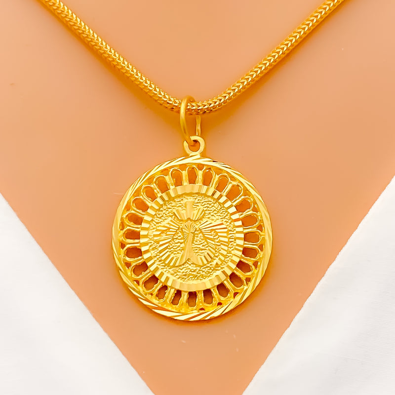 22k-gold-Upscale Cutwork Allah Pendants