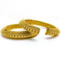 Intricate Beaded Oxidized 22k Gold Bangles 