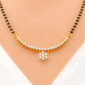 Exquisite Hanging Flower Diamond + 18k Gold Mangal Sutra
