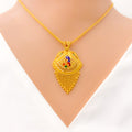 22k-gold-vibrant-peacock-w-dangling-drop-pendant