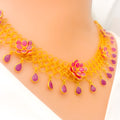 22k-gold-delightful-ruby-drop-necklace-set